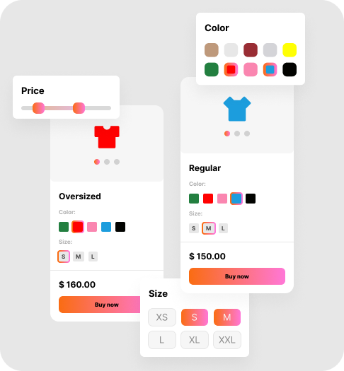 WBW Product Filters for WooCommerce - Attributes Filter Demo