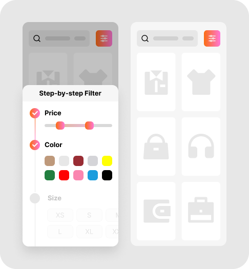WBW Product Filters for WooCommerce - Step by Step Filter Demo